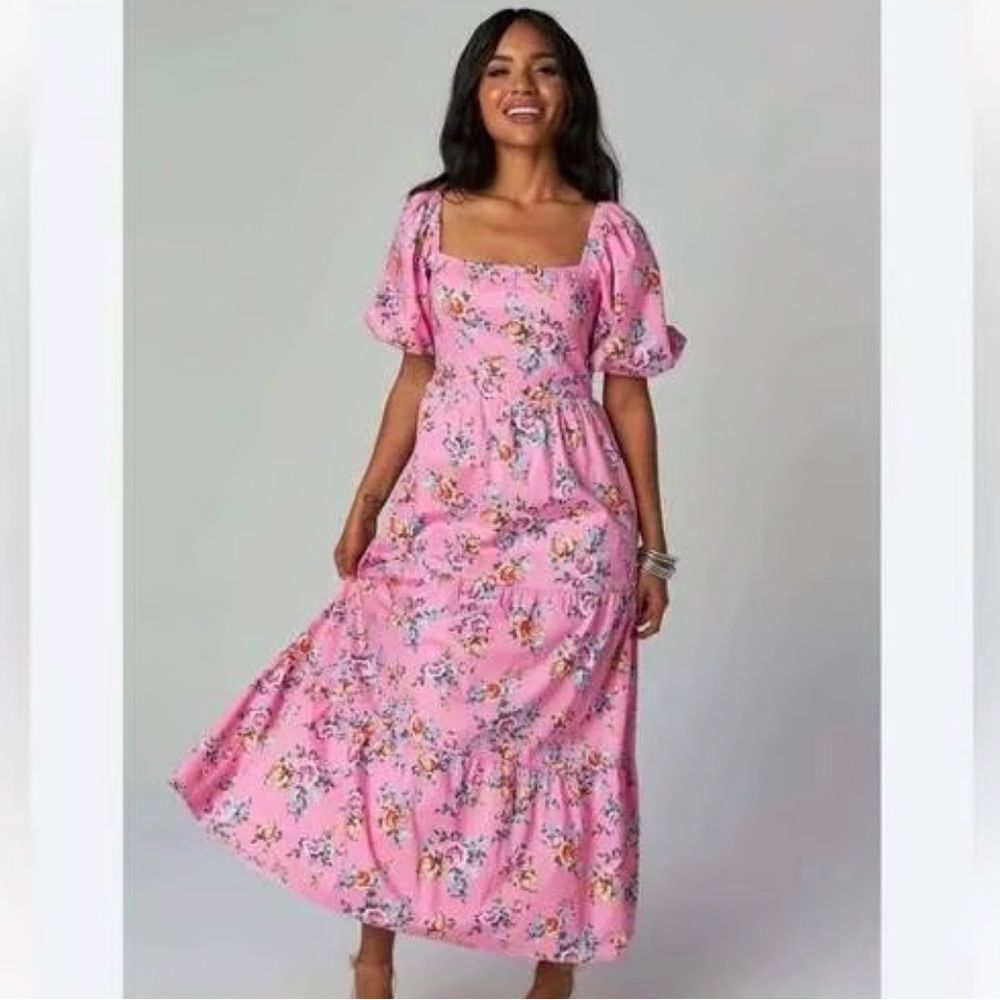 Buddy Love Pink Floral Maxi Dress